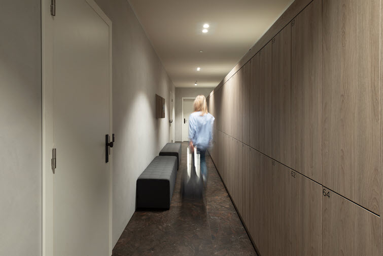 HPL, melamine en clicwall in hotel 'La Réserve' in Knokke